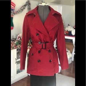 NWOT BGSD Luxury Lane Red Trench coat